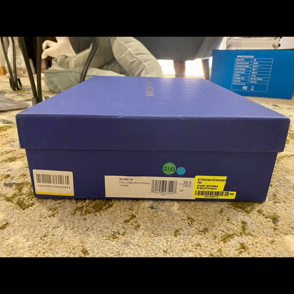 Stuart Weitzman | Verona 80mm Boots in Red Python, size 9US (39.5IT) - Picture 8 of 8